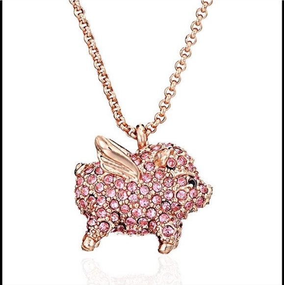 Flying Pink Piggy Necklace - Picture 11 of 16